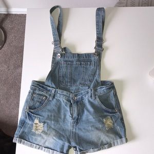 Jean Short Overalls
